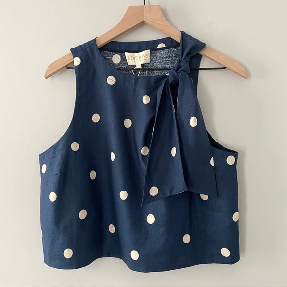 Sezane Lorenzo Blouse Linen Blend Size 42 US 10 - Picture 3 of 8